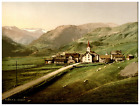 Schweiz, Uri, Furkapass, Realp Vintage Photochrome, Photochromie, Vintage Phot