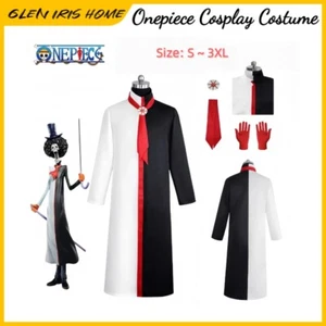 One Piece Brook Cosplay Costume Full Set Outfit Uniform Suit Halloween Party AU - Picture 1 of 15