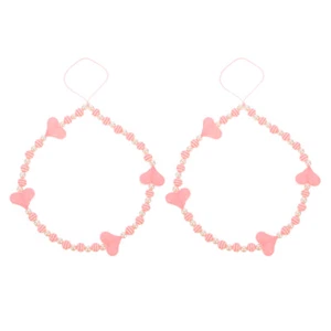 2 pièces chaîne ornements forme coeur perles lanière - perdue - Photo 1/12