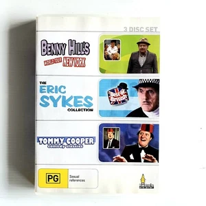 Benny Hill's World Tour Nueva York 3x DVD Set de Regalo Eric Sykes + Tommy Cooper R/Todo - Imagen 1 de 8