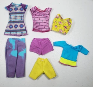 Barbie Doll Clothes Lot Pants Shorts Tops Purple Yellow - Picture 1 of 3