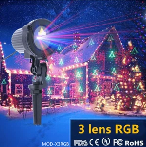 RGB Full Color Outdoor Waterproof Garden Christmas Party Laser Light Projector Z - Picture 1 of 12