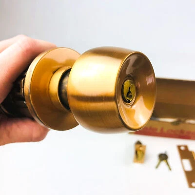 Yale Storeroom Closet Door Knob Lockset BR5405 US10 Satin Bronze New ADA Strike - Image 1 of 4