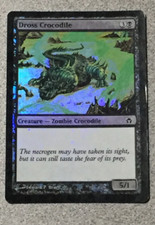MTG MAGIC THE GATHERING DROSS CROCODILE 1X(FOIL) FIFTH DAWN - COMMON- LIGHT PLAY