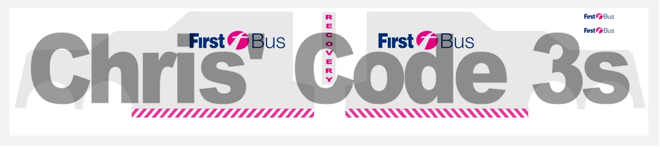 1/76 Code 3 First bus recovery decals suit Oxford Diecast Recovery trucks - Image 1 of 1