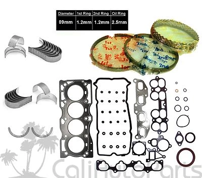 FITS: 02-06 NISSAN ALTIMA SENTRA 2.5L DOHC QR25DE *GRAPHITE* ENGINE RE-RING KIT - Image 1 of 4