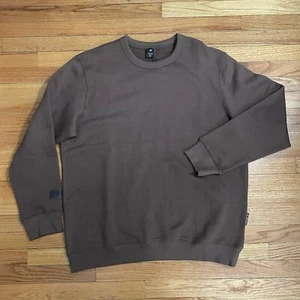 G-Star Raw Men's Logo Tape Sweater Sweatshirt XXL Brown Crewneck MSRP $150 - Picture 1 of 11
