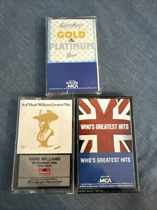 This is a three cassette lot Hank Williams, Lynyrd Skynyrd Band and The Who - Foto 1 di 6