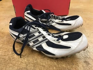 ADIDAS TECHSTAR mesh TRACK SPIKE CLEATS sz 7.5 Blue & White - Picture 1 of 11