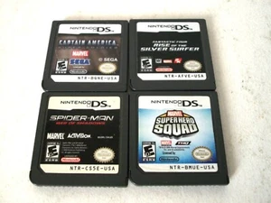 Nintendo DS Marvel Games Lot Spider-Man Web of Shadows Captain America Fantastic - Picture 1 of 6