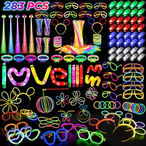 New Year Party Favors for Adults Kids, Glow Party Favors, Neon Light up Party Fa - Picture 1 of 7