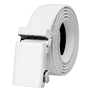 Falari Men Unisex Genuine Leather Ratchet Dress Belt Automatic Sliding Buckle - Picture 1 of 123