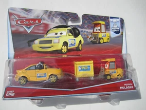 DISNEY PIXAR CARS JEEF RPM DUNAS ROMANAS GASOLINA PULASKI PAQUETE DE 2 NUEVO - Imagen 1 de 2