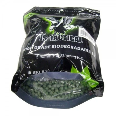 BUSTA 1KG PALLINI DI PRECISIONE SOFTAIR BIO 0,23g VERDI JS TACTICALJS-BIO0.23V