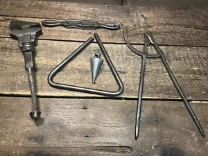 Tool Lot Restore/ Repair Caliper Plumb Bob Spoke Shave Bemis & Call Dinner Bell - Picture 1 of 10
