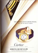 1994 Cartier Paris Gold Ellipse Rings Diablo Louis Watch Vintage Print Ad 1990s