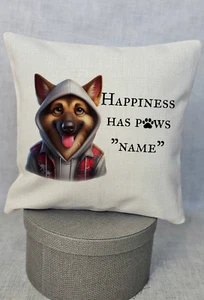 Personalised German Shepherd dog cushion cover Christmas gift Birthday Dog Lover - Picture 1 of 4