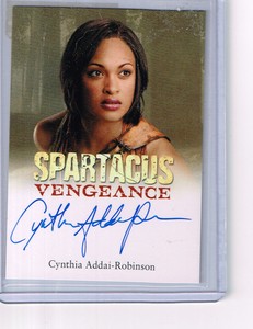 SPARTACUS CYNTHIA  ADDAI-ROBINSON   AUTHENTIC AUTOGRAPH TRADING CARD