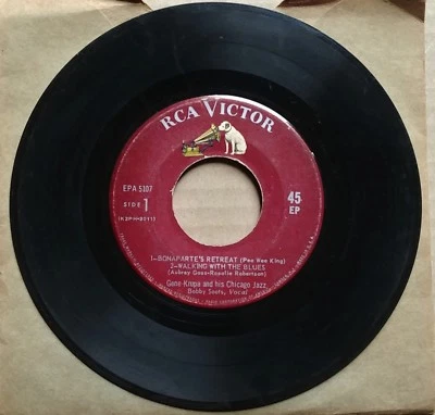 GENE KRUPA Drum Beat Bonaparte's EP 45 7" RCA Victor EPA-5107 Vinyl Record JAZZ - Image 1 of 2