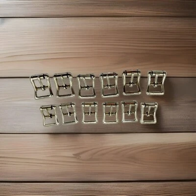 Horse Tack Set of 12 North and Judd 1/2 Inch Nickel Belt Buckles - Image 1 of 4