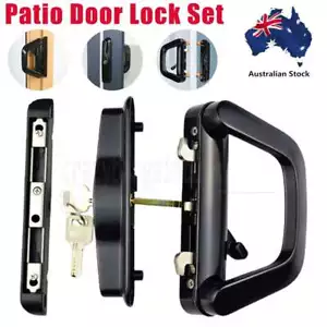Glass Patio Sliding Door Lock Handle Entrance Door Locks Set Hardware Security - Picture 1 of 12