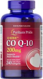 Puritan's Pride Q-SORB Co Q-10 200 mg - 240 Rapid Release Softgels Exp 08/26 - Picture 1 of 8