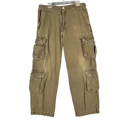 Pantalones Daniel Cremieux Para Hombres 34 x 30 Algodón 4 Bolsillos Carga Y2K Grunge Calce Suelto Foto 1 de 4