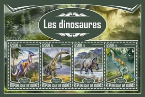 Guinea - 2017 Dinosaurs on Stamps - 4 Stamp Sheet - GU17301a - Picture 1 of 1