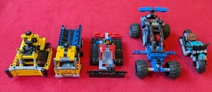 Lego Technic Vehicle Bundle Bulldozer Dump Truck Snow Groomer Racer Motorbike - Picture 1 of 2