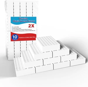Diez esponjas mágicas de melamina dos x densidad para limpiar cocina bano autos - Imagen 1 de 12