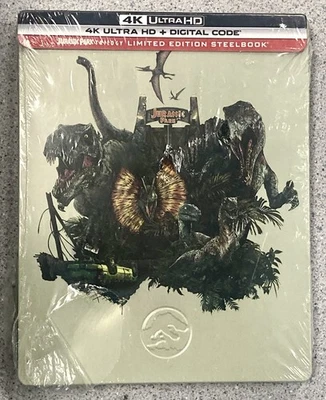 Jurassic Park Trilogy (Steelbook) [New 4K UHD Blu-ray] Ltd Ed, Steelbook NEW* - Image 1 of 4