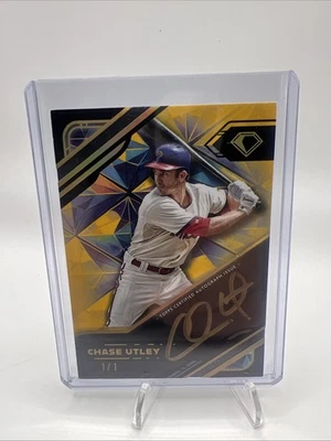 Chase Utley 2025 Topps Diamond Icons Gold Auto 1/1 Phillies Super Autograph - Image 1 of 3