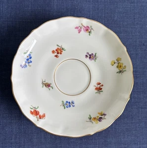 Meissen Porzellan Untertasse, Streublümchen, ø ca. 14 cm - Bild 1 von 9