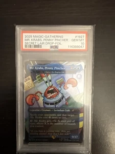 2025 MTG SECRET LAIR X SPONGEBOB 1927 MR. KRABS, PENNY PINCHER FOIL PSA 10 GMT - Picture 1 of 1