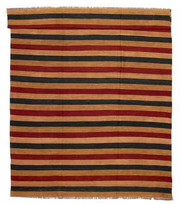 Traditional Vintage Hand Woven Carpet 10'0" x 13'11" Wool Kilim Area Rug - Image 1 of 4