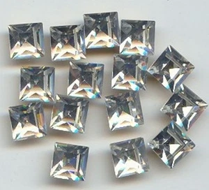 6 VINTAGE ARTICLE 4400 SWAROVSKI CRYSTAL 8mm. FACETED SQUARE JEWELS 803 - Picture 1 of 1