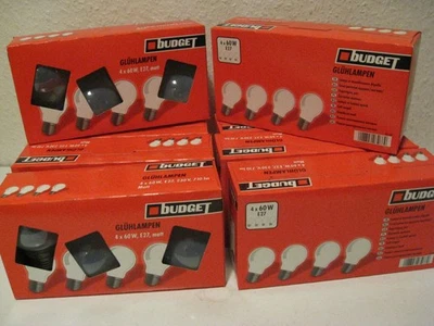 Acht Glühbirnen  - 60W - E27 matt , orig. verpackt , mehr vorhanden - Bild 1 von 4