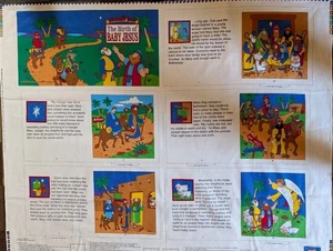 Ungeschnitten - Cranston Anfänger Bibel Die Geburt des Jesuskindes Stoff weiche Buchtafeln - Bild 1 von 7