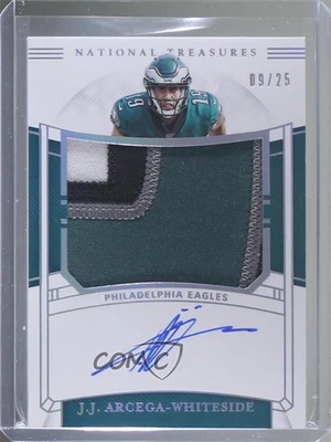 2019 Panini National Treasures Holo Silver /25 JJ Arcega-Whiteside Auto RC - Image 1 of 2