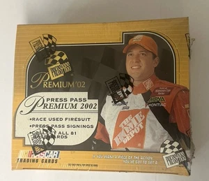 2002 Press Pass Premium NASCAR Racing Hobby Edition Box Factory Sealed 24 Pack - Picture 1 of 5