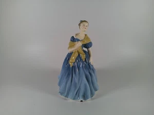 Figura Royal Doulton “Adrienne” HN2304 Vestido Azul Hueso Fino China 7” De Colección - Imagen 1 de 5