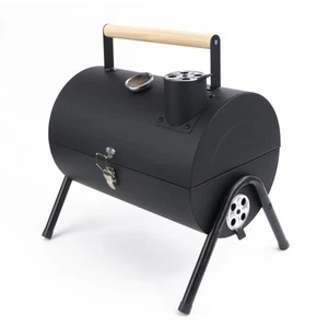TJ Riley Tisch-Holzkohlegrill, 10"H x 10"B x 14"T, schwarz - Bild 1 von 1