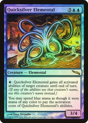 FOIL Quicksilver Elemental ~ Mirrodin [ Excellent ] [ Magic MTG ] - Image 1 of 4