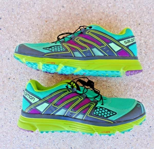 Salomon X-Mission 3 Blau Grün Trailrunningschuhe. damen 9,5 - Bild 1 von 8