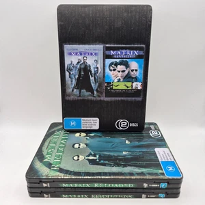 The Matrix Trilogy DVD 3 x Steelbook Set PAL Region 4 - Picture 1 of 7