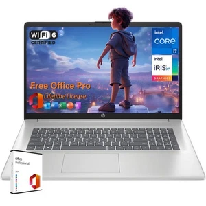 HP 17.3"Touch Laptop Office21 computer 10-Core i7-1355U 5GHZ Up To 64GB-4TB SSD - Picture 1 of 8