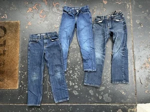 Lot of 3 Cat And Jack Relaxed Straight Boys Jeans Size 8 Denim - Used - Picture 1 of 3