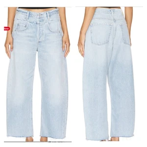 Citizens of Humanity Bisou Crop Wide Leg Jeans Sz 26" Gemini Light Wash Denim - Picture 1 of 13