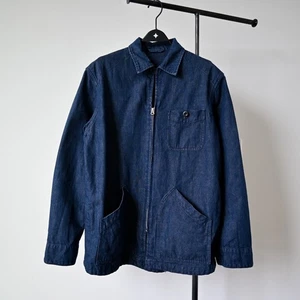 Journal Standard 70/30 cotton linen indigo denim work jacket made in Japan, L - Picture 1 of 21