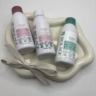 Set of 3 Biolage COLORLAST Shampoo & Conditioner + Scalp sync shampoo 1.7 Oz Set - Image 1 of 4